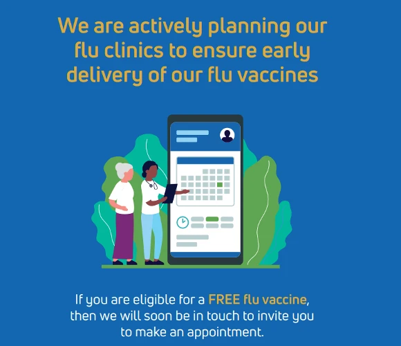 Flu vaccines poster (text on page)